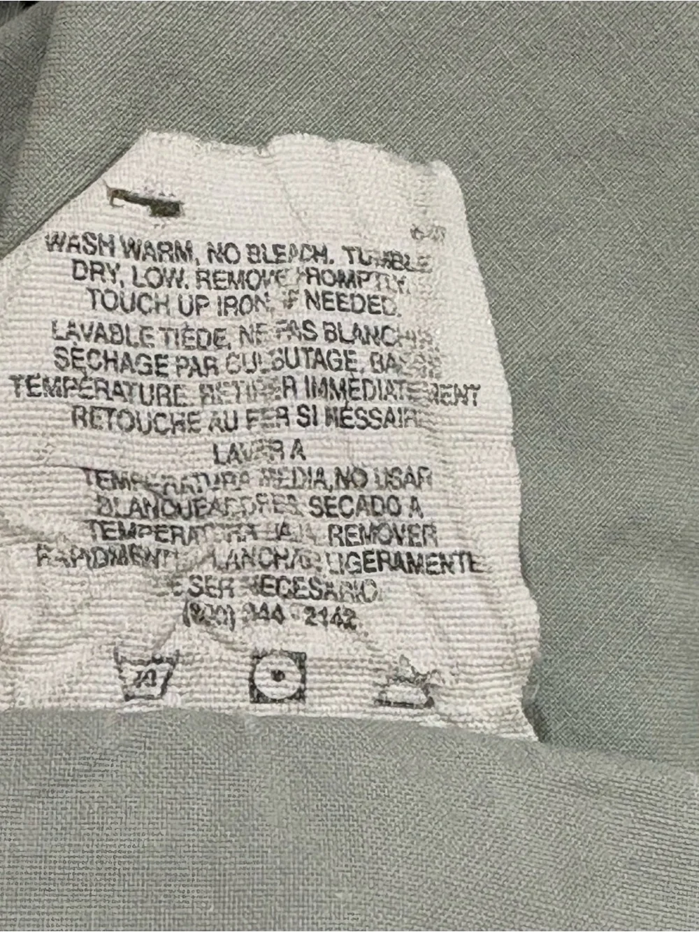 Vintage Wamsutta Fitted Sheet Steel Blue Made USA 100% Cotton